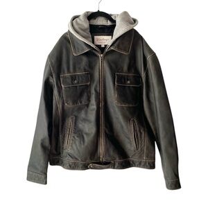 Vintage Leather Biker jacket Black SZ. L  NWOT